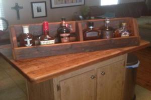 Mooneyham Brothers Furniture Invents a beautiful Rustic Whiskey Rack